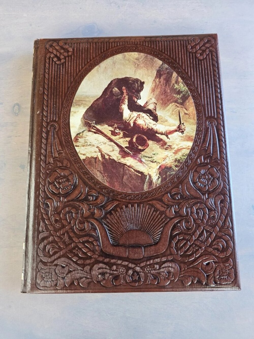 Time Life Books The Old West Series The Frontiersmen Vtg Leather Bound Hardcover